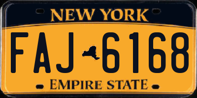 NY license plate FAJ6168