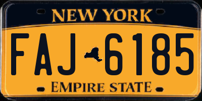 NY license plate FAJ6185