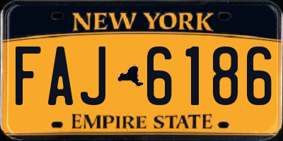 NY license plate FAJ6186