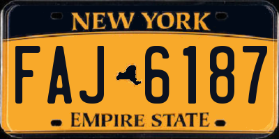 NY license plate FAJ6187