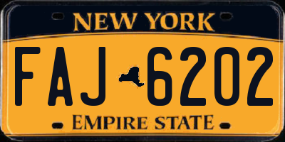 NY license plate FAJ6202