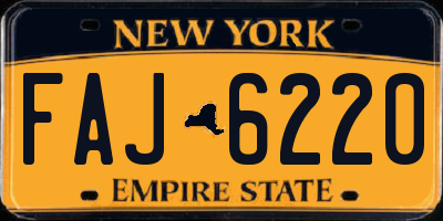 NY license plate FAJ6220