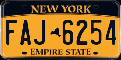 NY license plate FAJ6254