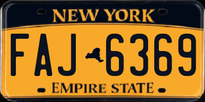 NY license plate FAJ6369