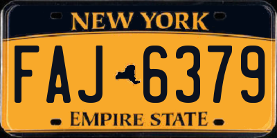 NY license plate FAJ6379