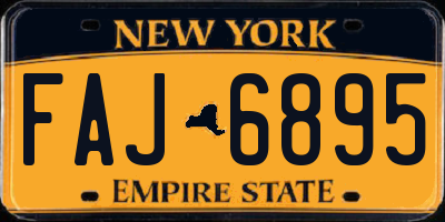 NY license plate FAJ6895