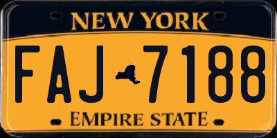 NY license plate FAJ7188