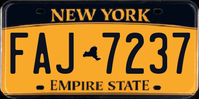 NY license plate FAJ7237