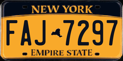 NY license plate FAJ7297