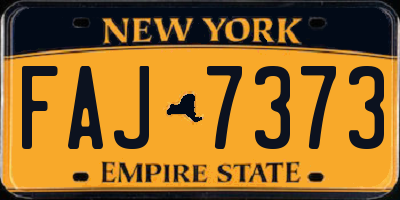 NY license plate FAJ7373