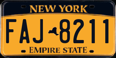 NY license plate FAJ8211