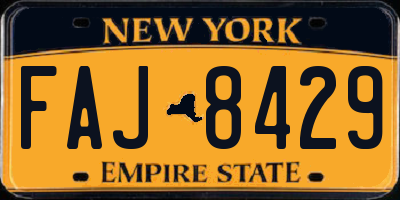 NY license plate FAJ8429
