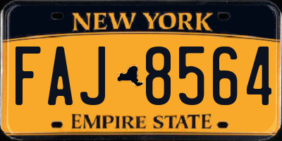 NY license plate FAJ8564