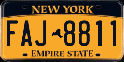 NY license plate FAJ8811