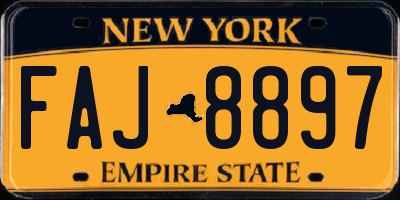 NY license plate FAJ8897