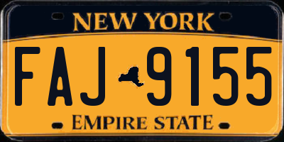 NY license plate FAJ9155