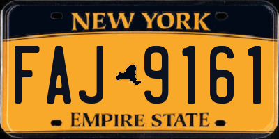 NY license plate FAJ9161
