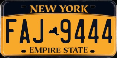 NY license plate FAJ9444