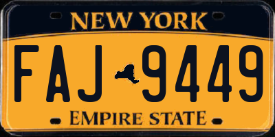 NY license plate FAJ9449