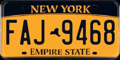 NY license plate FAJ9468