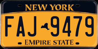 NY license plate FAJ9479