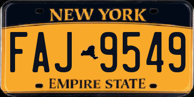 NY license plate FAJ9549