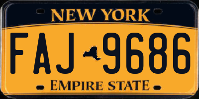 NY license plate FAJ9686