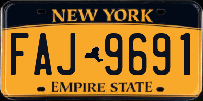 NY license plate FAJ9691