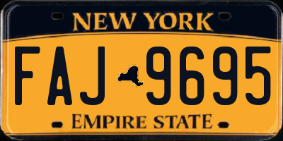NY license plate FAJ9695