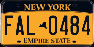 NY license plate FAL0484
