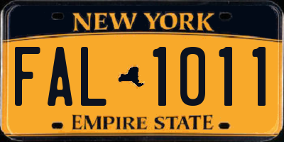 NY license plate FAL1011