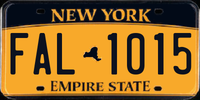 NY license plate FAL1015