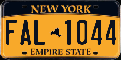 NY license plate FAL1044