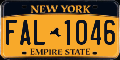 NY license plate FAL1046