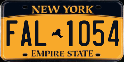 NY license plate FAL1054