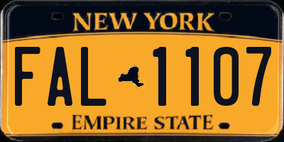 NY license plate FAL1107