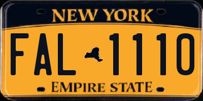 NY license plate FAL1110