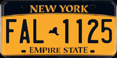 NY license plate FAL1125