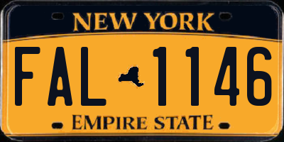 NY license plate FAL1146