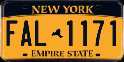 NY license plate FAL1171