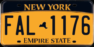 NY license plate FAL1176