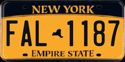 NY license plate FAL1187