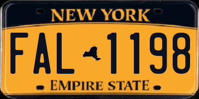 NY license plate FAL1198