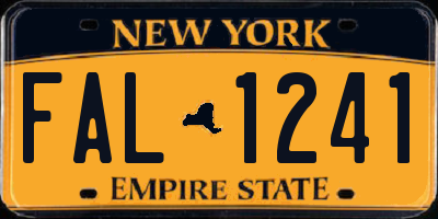 NY license plate FAL1241