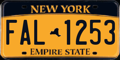 NY license plate FAL1253