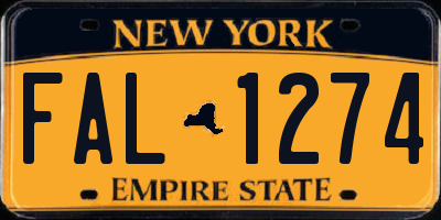 NY license plate FAL1274