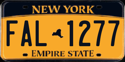 NY license plate FAL1277