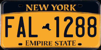 NY license plate FAL1288