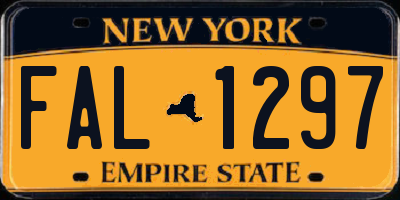 NY license plate FAL1297