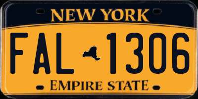 NY license plate FAL1306